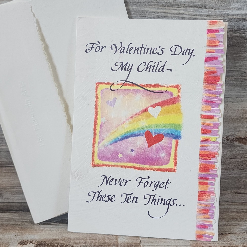 Blue Mountain Arts Valentines Day Card My Child Ten Things Barbara Cage Rainbow